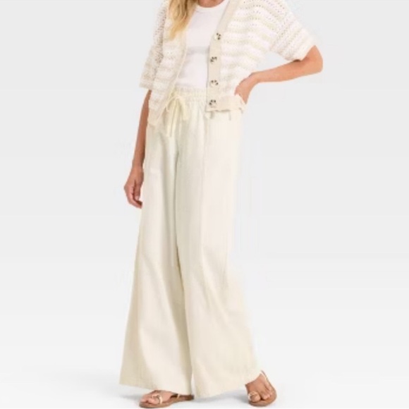 Universal Thread High Rise Drawstring Wide Leg Relaxed Fit Beach Pants XL - Picture 3 of 8